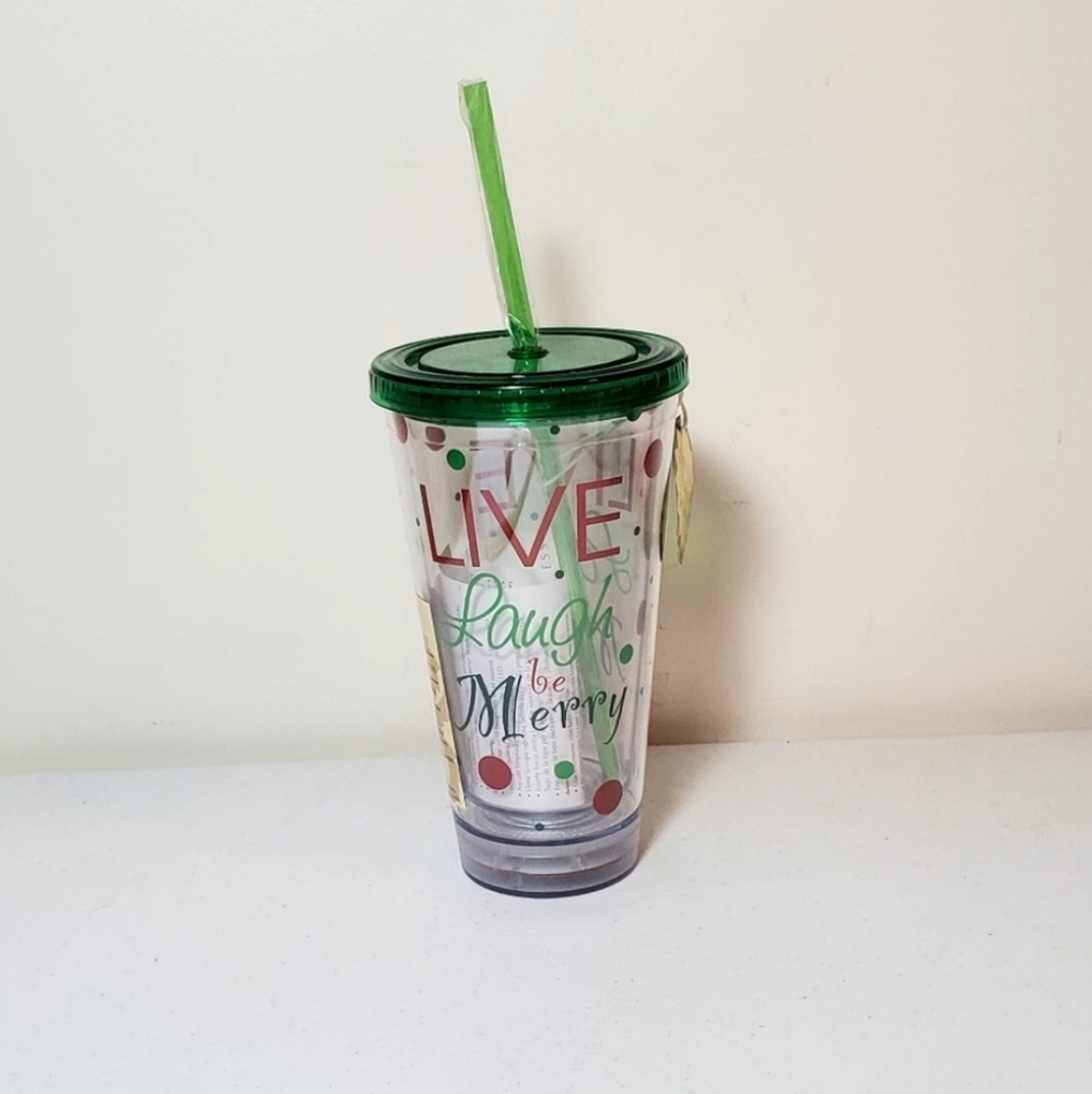 New Cypress Live Laugh Be Merry Insulated Cup